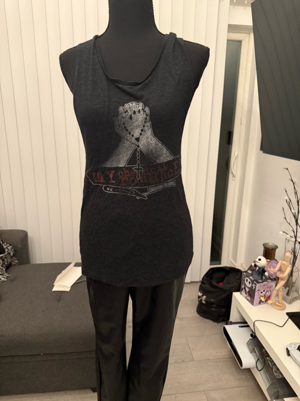 Sleeveless Black MCR Muscle Tank Top - Women's